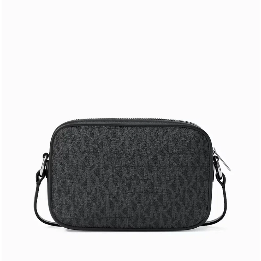 Michael Kors Jet Set Travel Small Logo Camera Crossbody Bag Black NEW Sealed